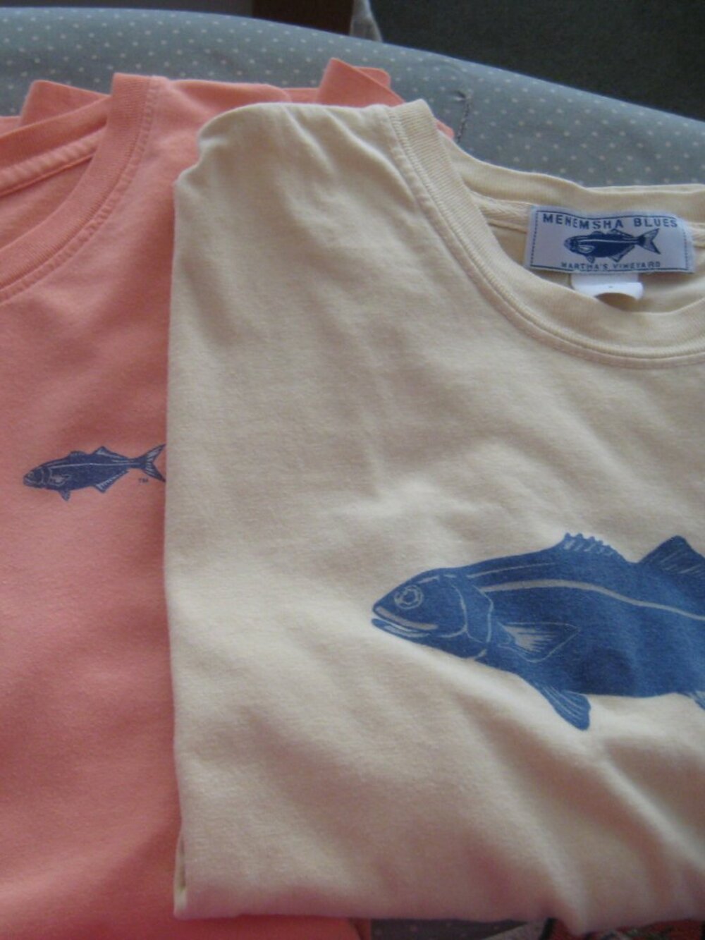 2 LADY'S MENEMSHA BLUES TEE SHIRTS from MARTHA'S VINEYARD IN SIZE XL